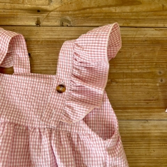 Baby Girl 2-piece Grid Combo Headband Onesies Wholesale