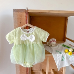baby girl Summer national style Harbin clothes 0-2 years old summer female baby version mesh one-piece clothes newborn wholesale