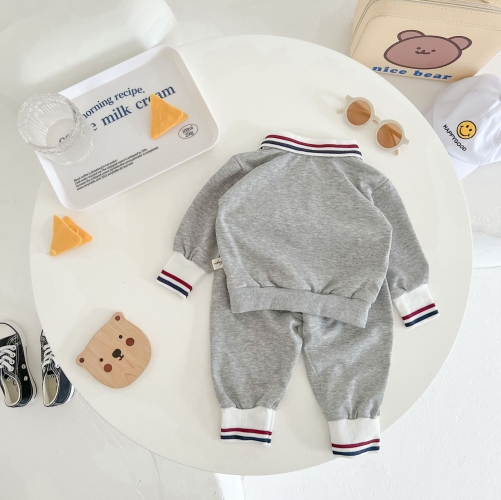 Baby Boy New Arrival Autumn Sets Strips Top Combo Long Pants In Sets Wholesale