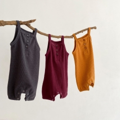 Baby Unisex Waffle Solid Multi Colors Onesies Wholesale