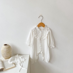 Infant Baby Softness Comfy Long Solid Jumpsuit With Hat Wholesale