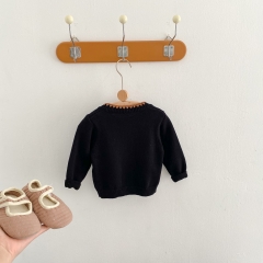 Baby Girl Fruit Embroidery Knitting Cardigan Wholesale