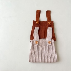 Infant Baby Unisex knitting Straps Pants In Sets Wholesale