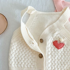Infant Baby Girl Love Knitting Vest Wholesale