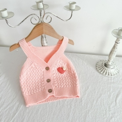 Infant Baby Girl Love Knitting Vest Wholesale