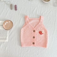 Infant Baby Girl Love Knitting Vest Wholesale