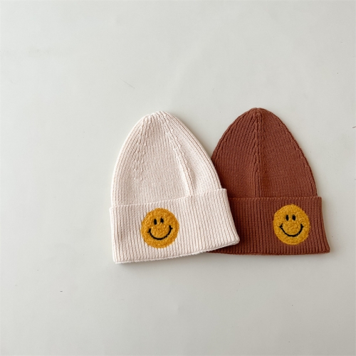 Infant Baby Girls Smile Pattern Knitting Hat Wholesale