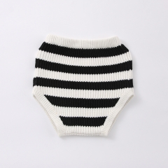 Infant Baby Classic Black & White Strips Top Combo Short Pants In Sets Wholesale
