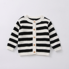 Infant Baby Classic Black & White Strips Top Combo Short Pants In Sets Wholesale