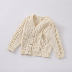 Infant Baby Boy V-collar Twist Design Pattern Coat Wholesale