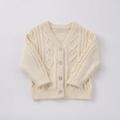 Infant Baby Boy V-collar Twist Design Pattern Coat Wholesale