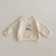 Infant Baby Unisex Lovely Cartoon Rabbit Velvet-in Top Combo Pants In Winter Wholesale