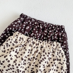 Infant Baby Girl Little Floral Print Velvet-in Pants In Winter Wholesale