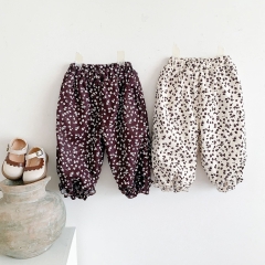 Infant Baby Girl Little Floral Print Velvet-in Pants In Winter Wholesale