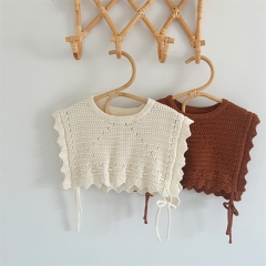 Infant Baby Girls Hollow-out Round Collar Knitting Vest Wholesale
