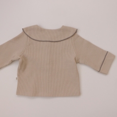 Infant Baby Girls Waffle Solid Long-sleeved Pajamas Sets Wholesale