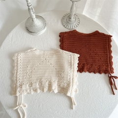 Infant Baby Girls Hollow-out Round Collar Knitting Vest Wholesale