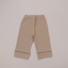 Infant Baby Girls Waffle Solid Long-sleeved Pajamas Sets Wholesale