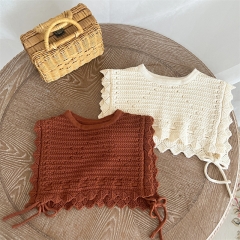 Infant Baby Girls Hollow-out Round Collar Knitting Vest Wholesale