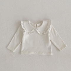 Infant Baby Comfy Solid Baseshirt In Spring Autumn Wearing Wholesale