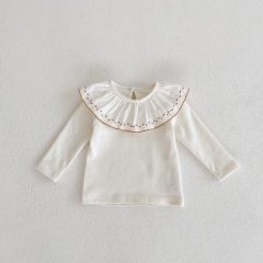 Infant Baby Comfy Solid Baseshirt In Spring Autumn Wearing Wholesale