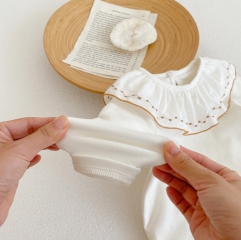 Infant Baby Comfy Solid Baseshirt In Spring Autumn Wearing Wholesale