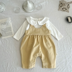 Infant Baby Girls Dot Print Overalls In Spring Autumn Wholesale