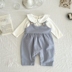 Infant Baby Girls Dot Print Overalls In Spring Autumn Wholesale