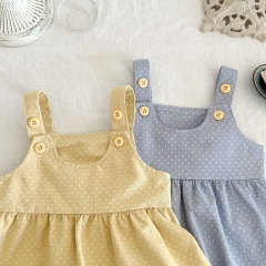 Infant Baby Girls Dot Print Overalls In Spring Autumn Wholesale