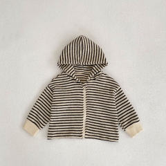 2023 Spring Strips Hoodie Coat Wholesale