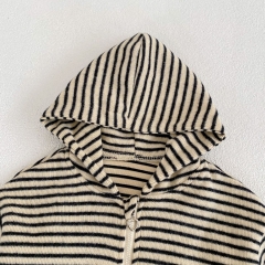 2023 Spring Strips Hoodie Coat Wholesale