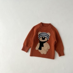 Infant Baby Unisex Bear Pattern Knitting Romper Top Sweater Wholesale