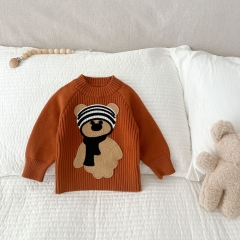 Infant Baby Unisex Bear Pattern Knitting Romper Top Sweater Wholesale