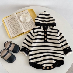 Infant Baby Unisex Hoodie Knitting Sweater Strips Wholesale
