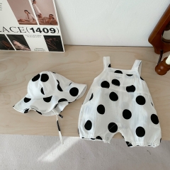 Infant Baby Polka Dot Pattern Cute Unisex Summer Overalls Wholesale