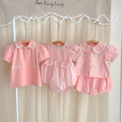 Infant Baby Girl All Pink Series Chanel Style Fashion Outfits Wholesale
