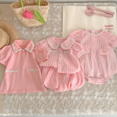 Infant Baby Girl All Pink Series Chanel Style Fashion Outfits Wholesale
