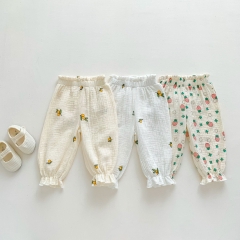 Infant Baby Girl Print Pattern Loose Comfy Lantern Pants Wholesale