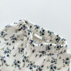 Infant Baby Girl Floral Graphic Sling Tops With Loose Shorts Sets Wholesale