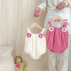 Infant Baby Girls Sleeveless 3D Butterfly Wings Design Romper Wholesale