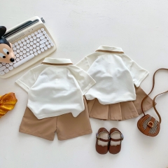 Infant Baby Preppy Style for Girls & Boys In Sets Summer Wearing Wholesale
