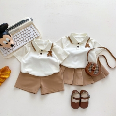 Infant Baby Preppy Style for Girls & Boys In Sets Summer Wearing Wholesale
