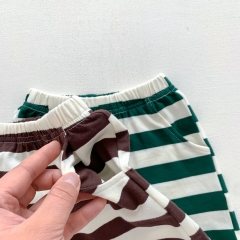 Infant Baby Unisex Sleeves &  Strips Polo Shirt Combo Short Pants In Sets Wholesale
