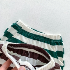 Infant Baby Unisex Sleeves &  Strips Polo Shirt Combo Short Pants In Sets Wholesale