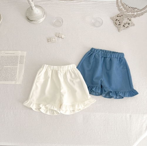 Infant Baby Girls Solid Softness Short Pants In Summer Wholesale