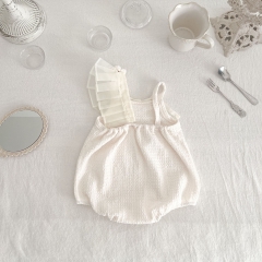 Infant Baby Girls Solid Floral Sleeveless Onesies Wholesale
