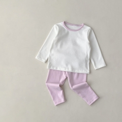 Infant Baby Girls Color Contrast Comfy and Breathable Pajamas Sets Wholesale