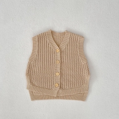 2023 Ins Hollow-out Solid Knitting Vest Wholesale