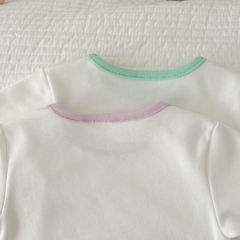 Infant Baby Girls Color Contrast Comfy and Breathable Pajamas Sets Wholesale