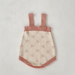 2023 New Arrival Infant Baby Jacquard Bear Romper Combo Cardigan In Sets Wholesale
